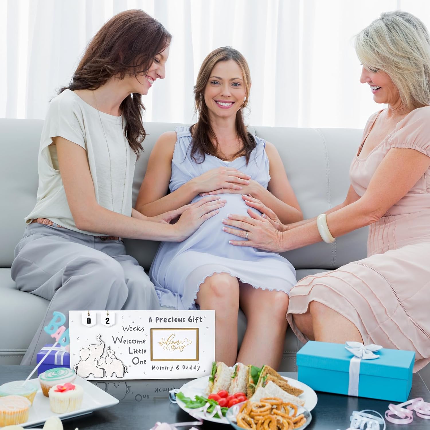 Qilxziy Ultrasound Picture Frame with Pregnancy Countdown 1