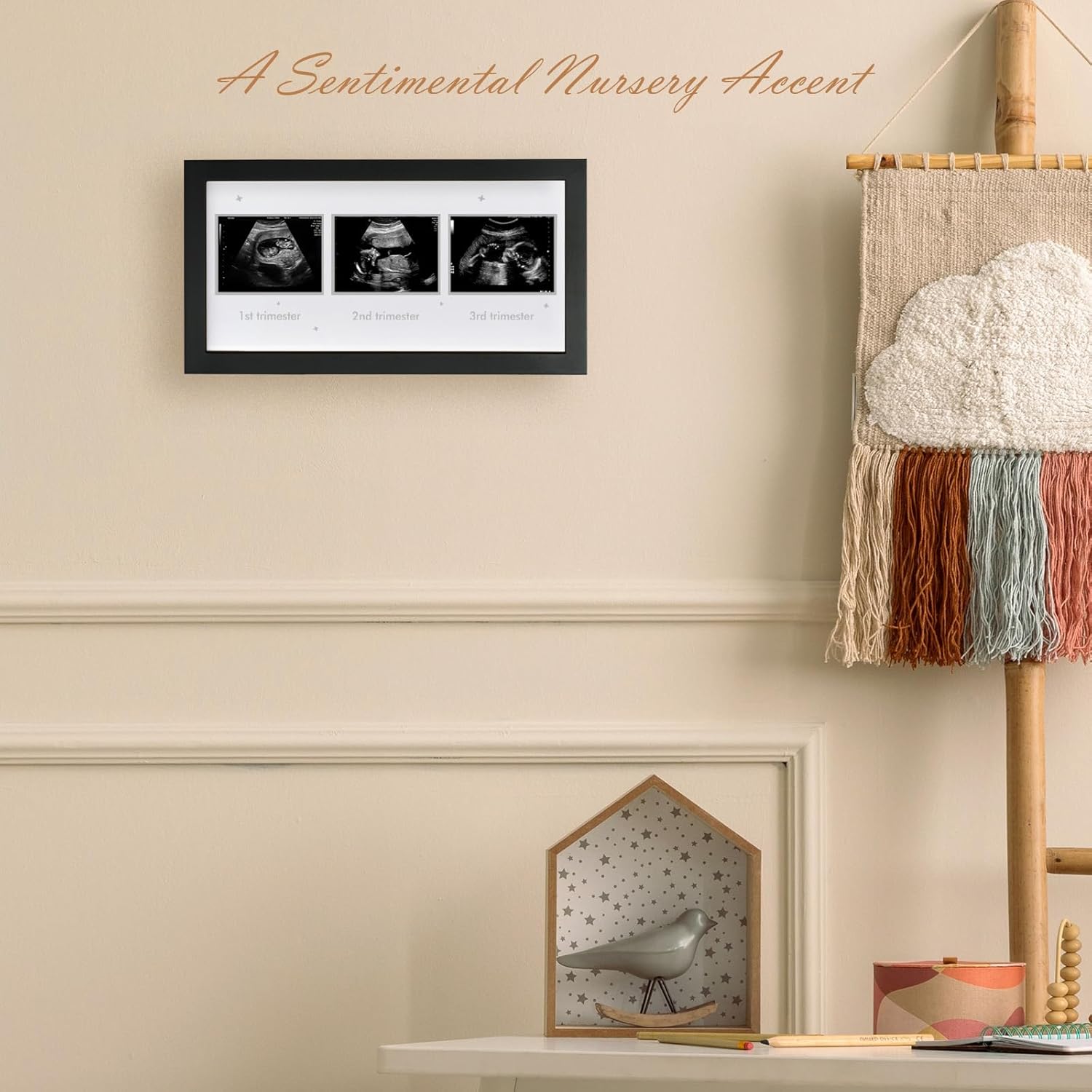 Triple Ultrasound Frame for Pregnancy Memories
