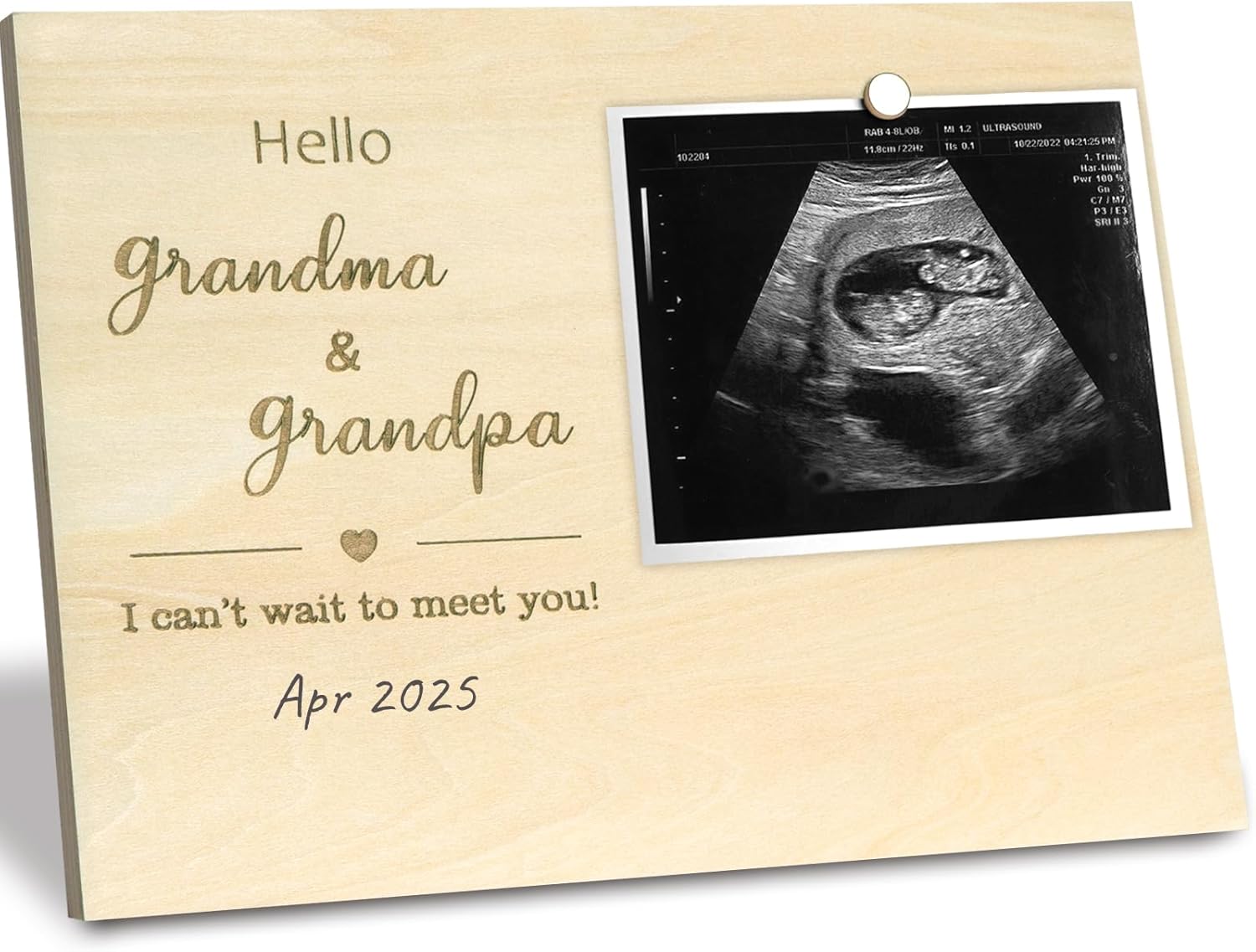 Hamuiers Baby Sonogram Frame for Grandparents