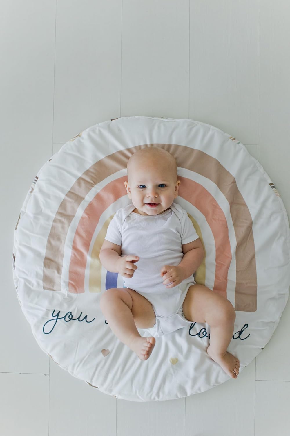 Kate Milo Plush Rainbow Play Mat - Soft Washable