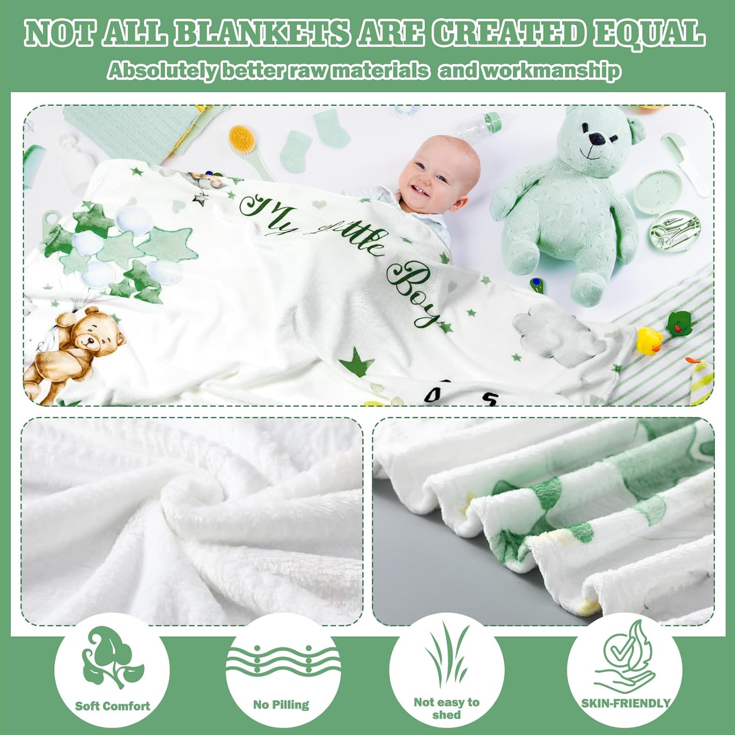 Mindsoft Baby Milestone Blanket with Star Frame