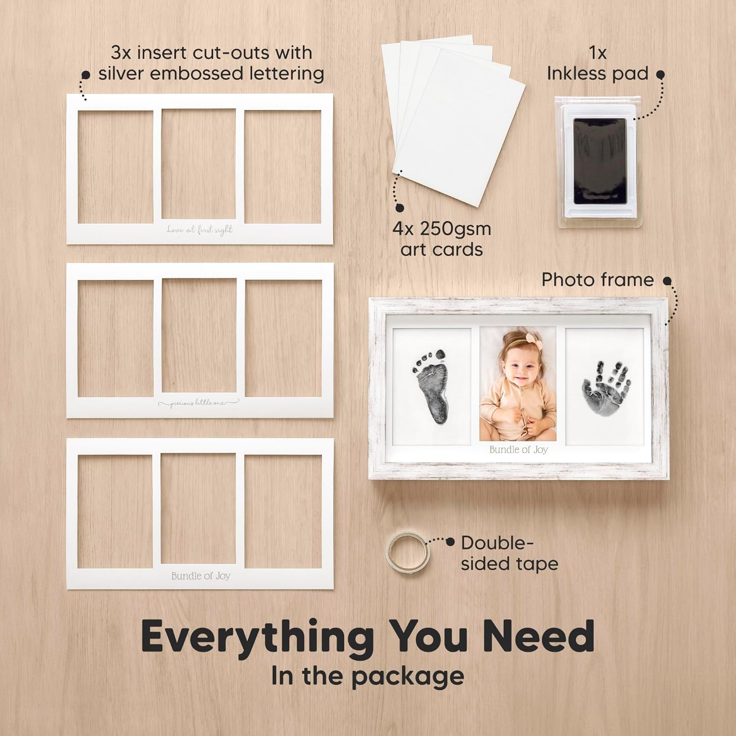 KeaBabies Inkless Baby Hand Footprint Kit