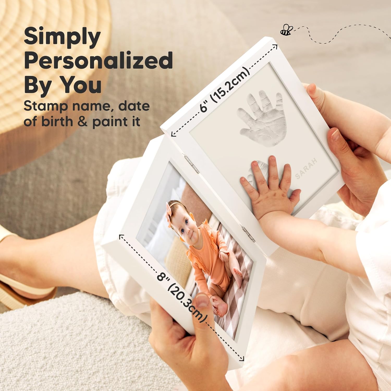 KeaBabies Baby Hand and Footprint Kit Frame