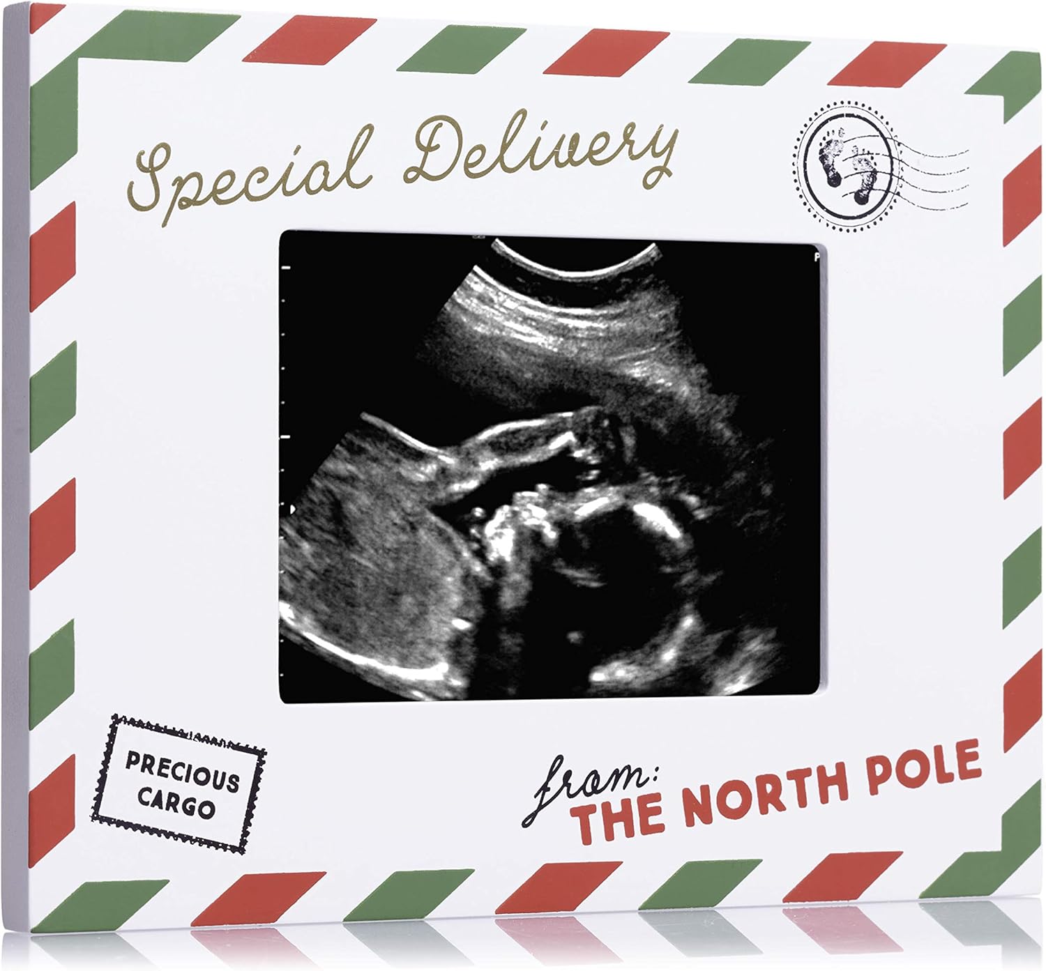 Pearhead Holiday Sonogram Frame with Easel and Hanger