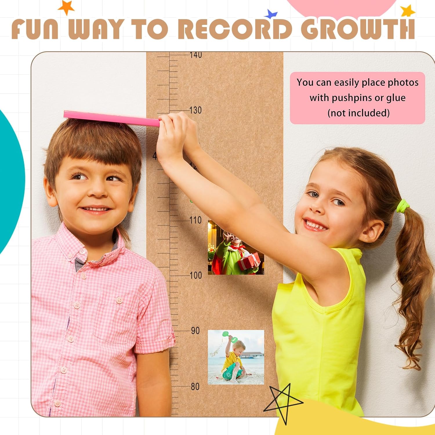 Briwooody Kids Growth Chart Wall Decor