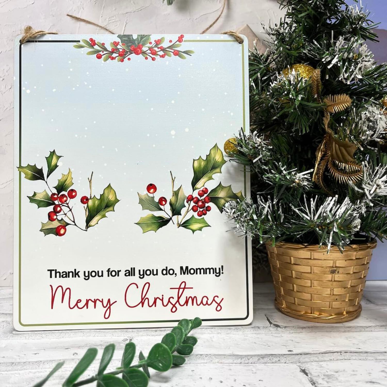 DIY Handprint Christmas Gift for Mom 8x10 Inches