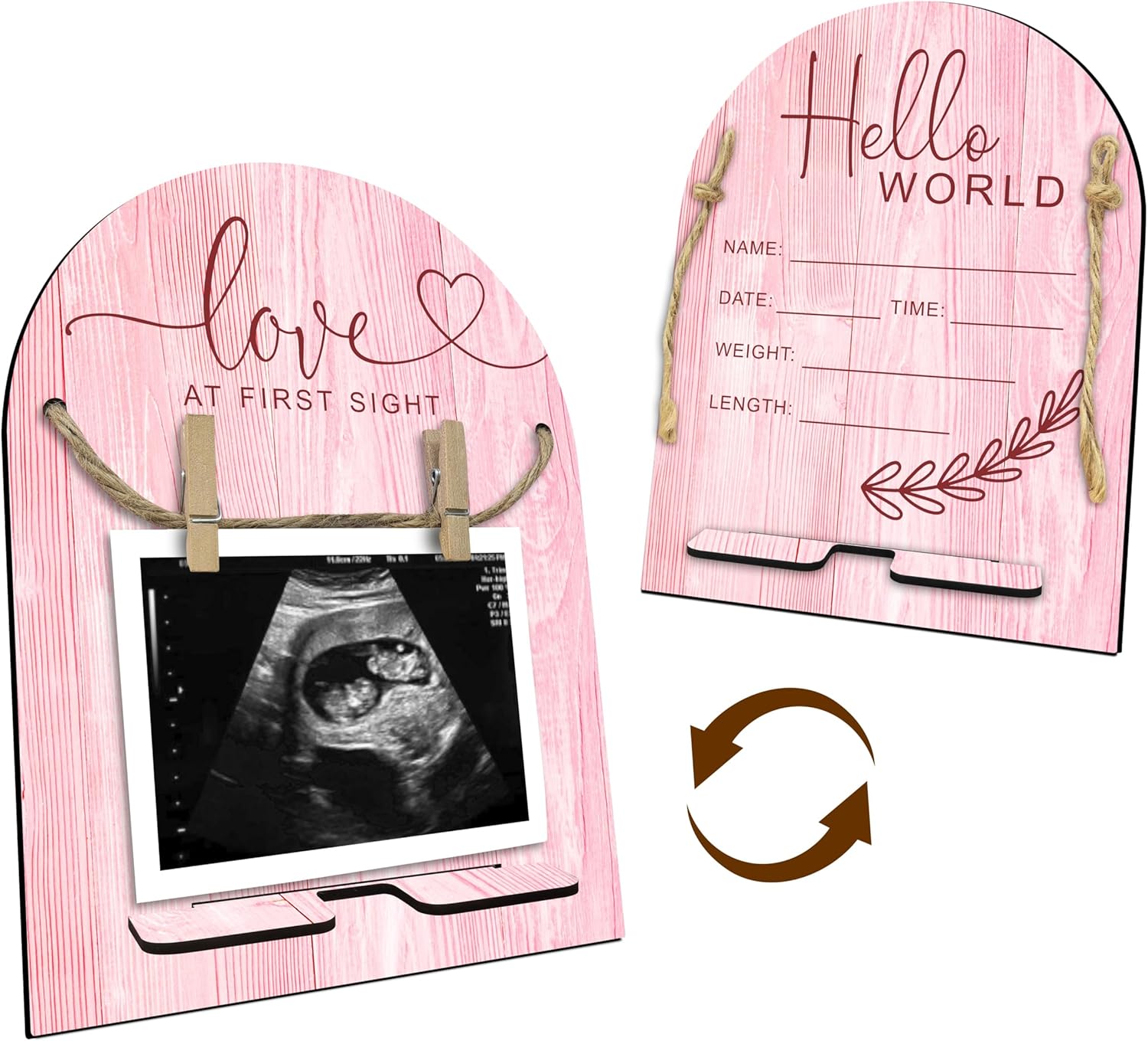 DYIRBIIY Hello World Baby Newborn Wooden Sign