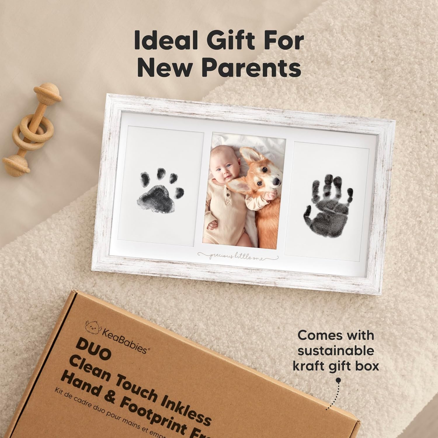 KeaBabies Inkless Baby Hand Footprint Kit
