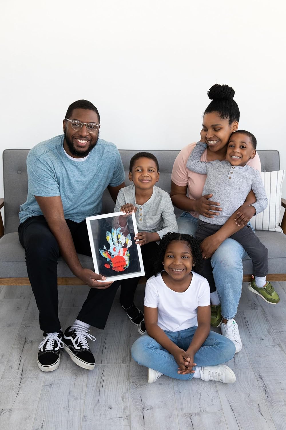 Pearhead Clear Family Handprint Frame 4 Paint Colors Included