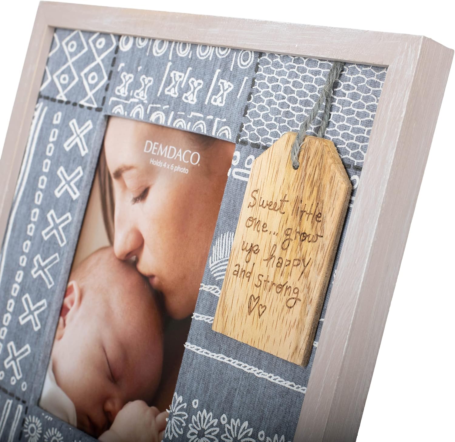 DEMDACO Little One Grey 95x95 Ceramic Picture Frame