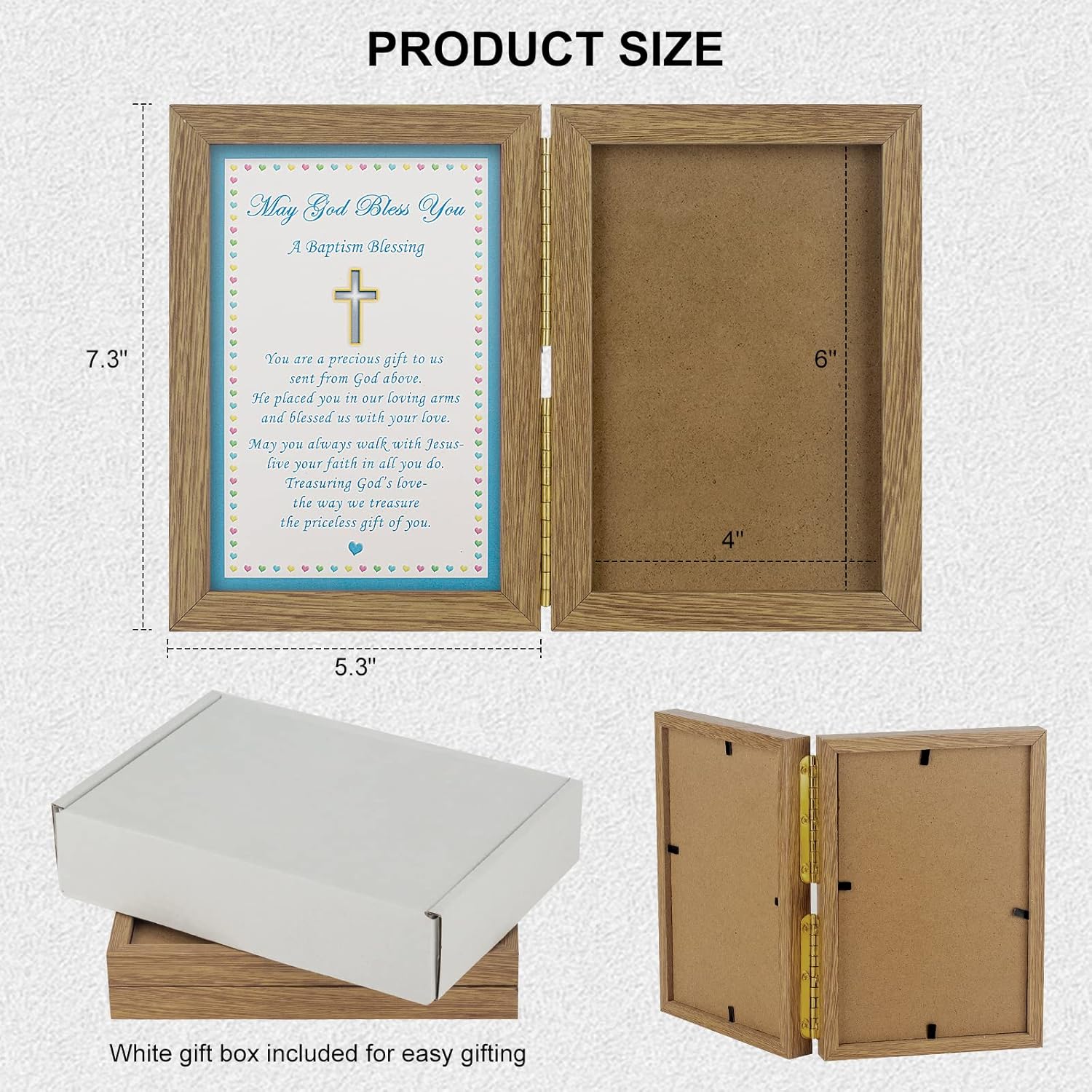 Yakucho Baptism Gift Frame for Boys