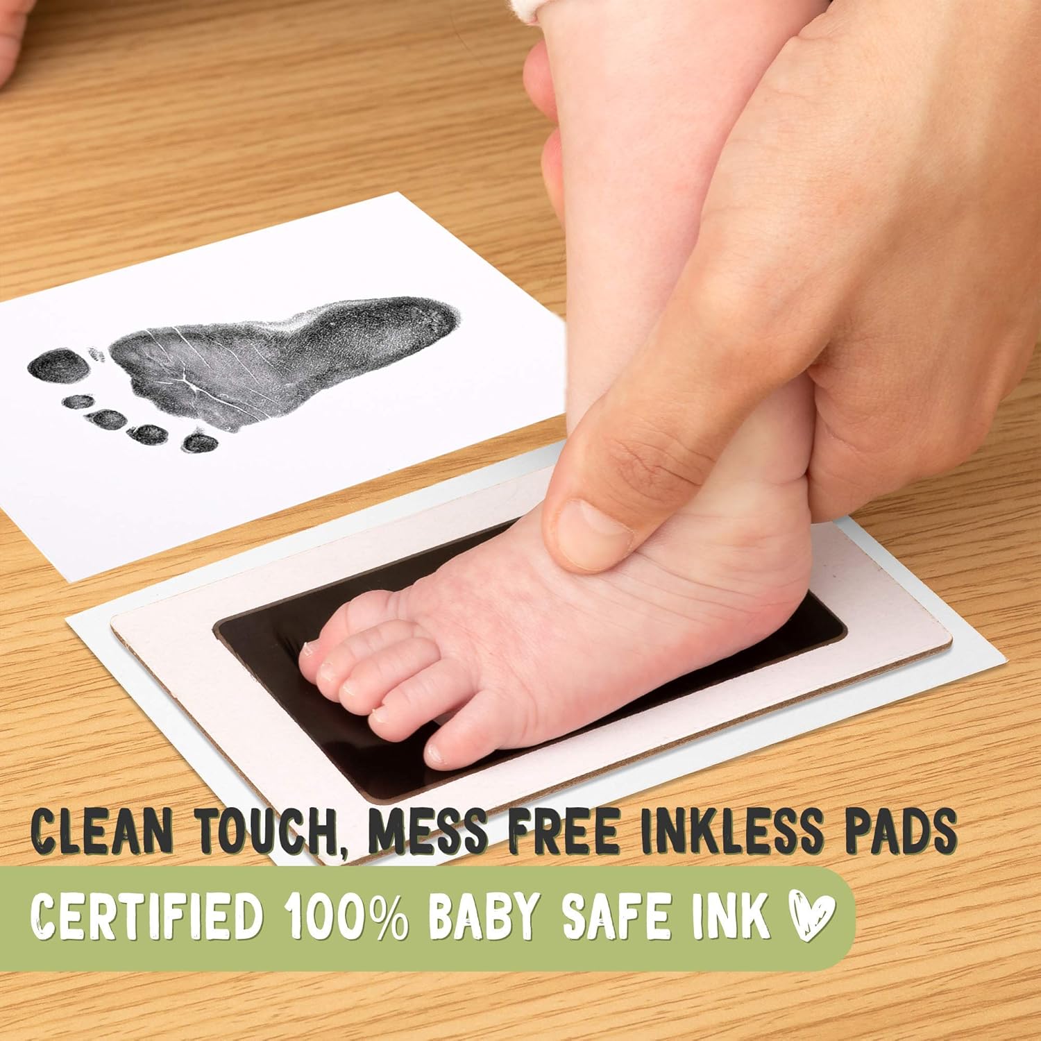 KeaBabies Baby Handprint Footprint Kit Set - Personalized Keepsake Gift