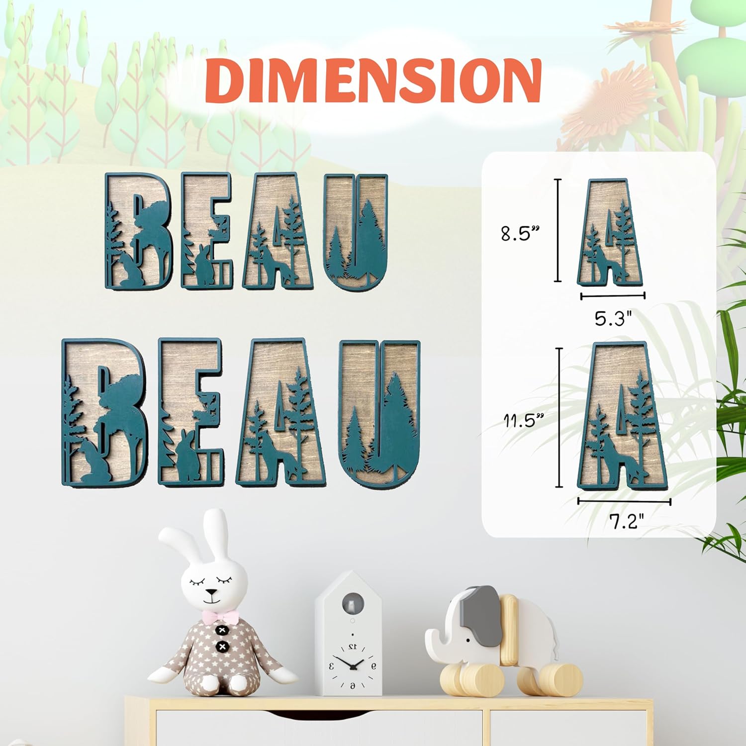 Personalized Wooden Name Sign for Nursery