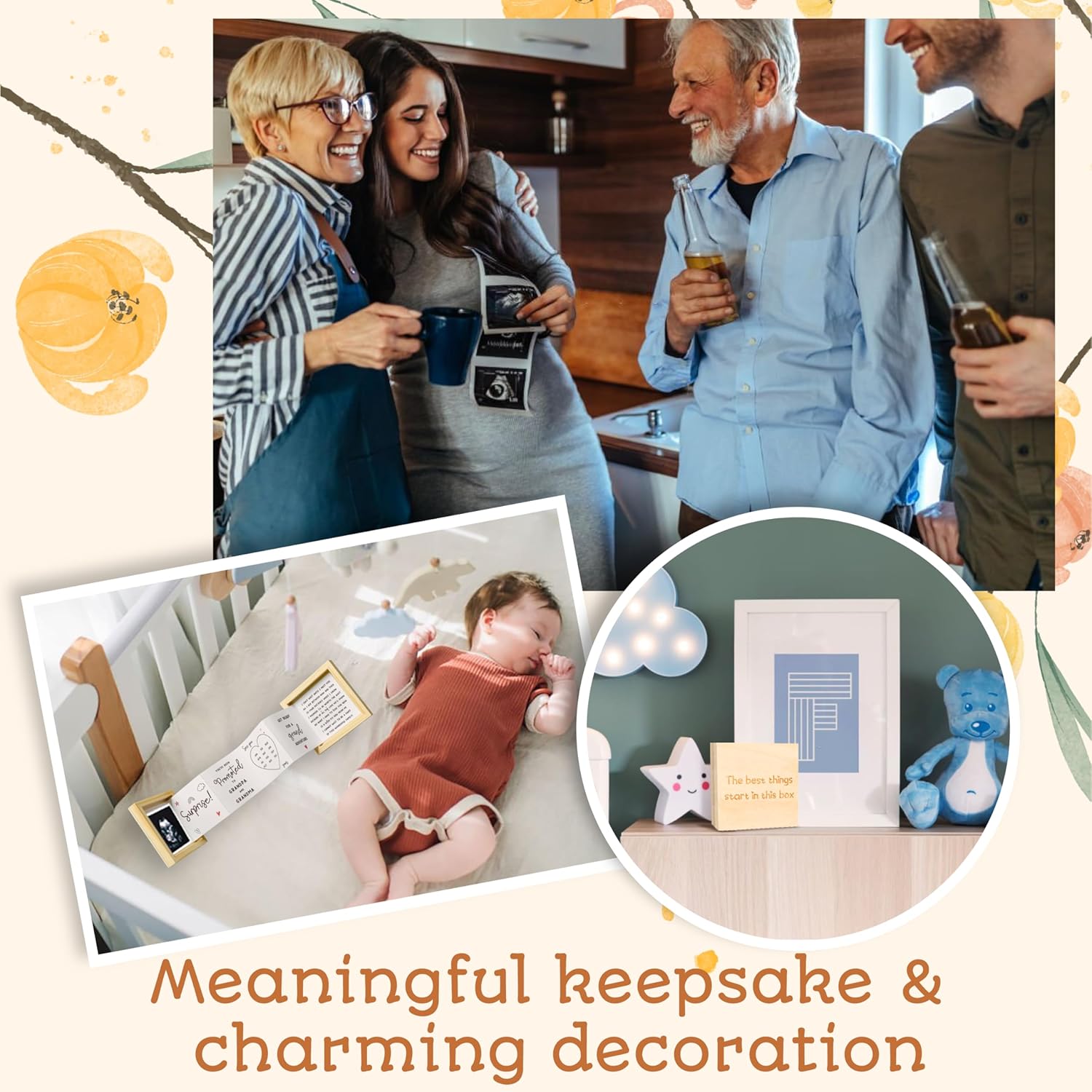 97 Decor Baby Announcement Wooden Keepsake Box