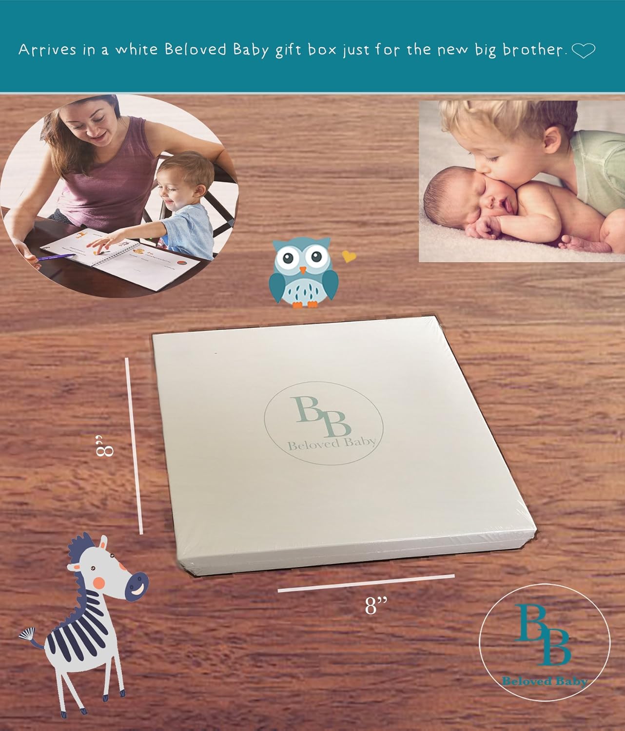 Beloved Baby Big Brother Keepsake Book and Photo Frame Set