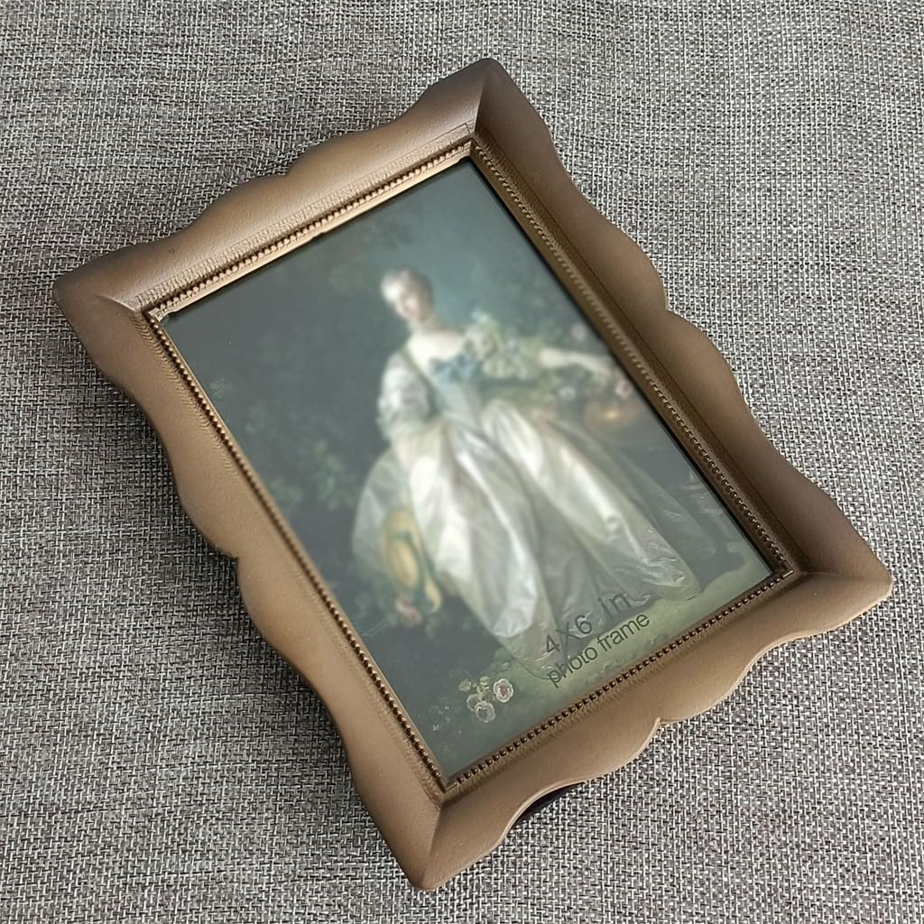 Retro Vintage Metal Photo Frame 4x6 Inches