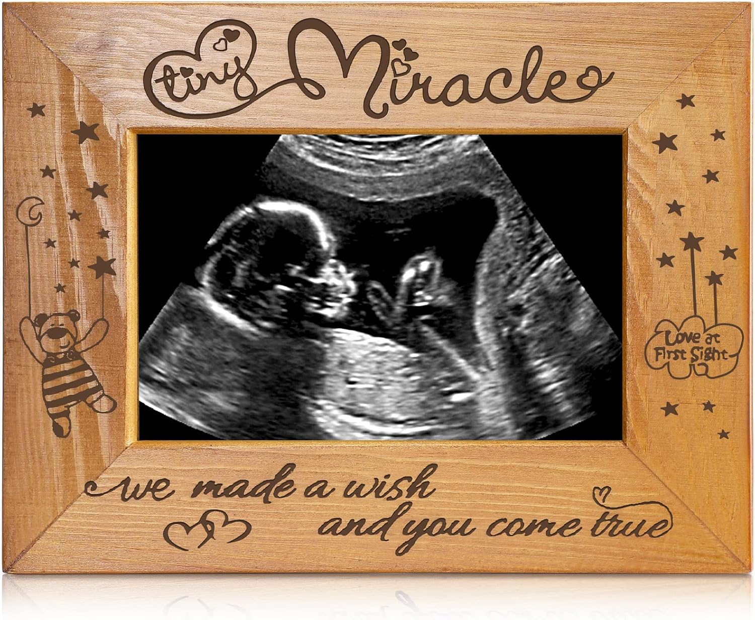 Jenaai Tiny Miracle Engraved Ultrasound Photo Frame