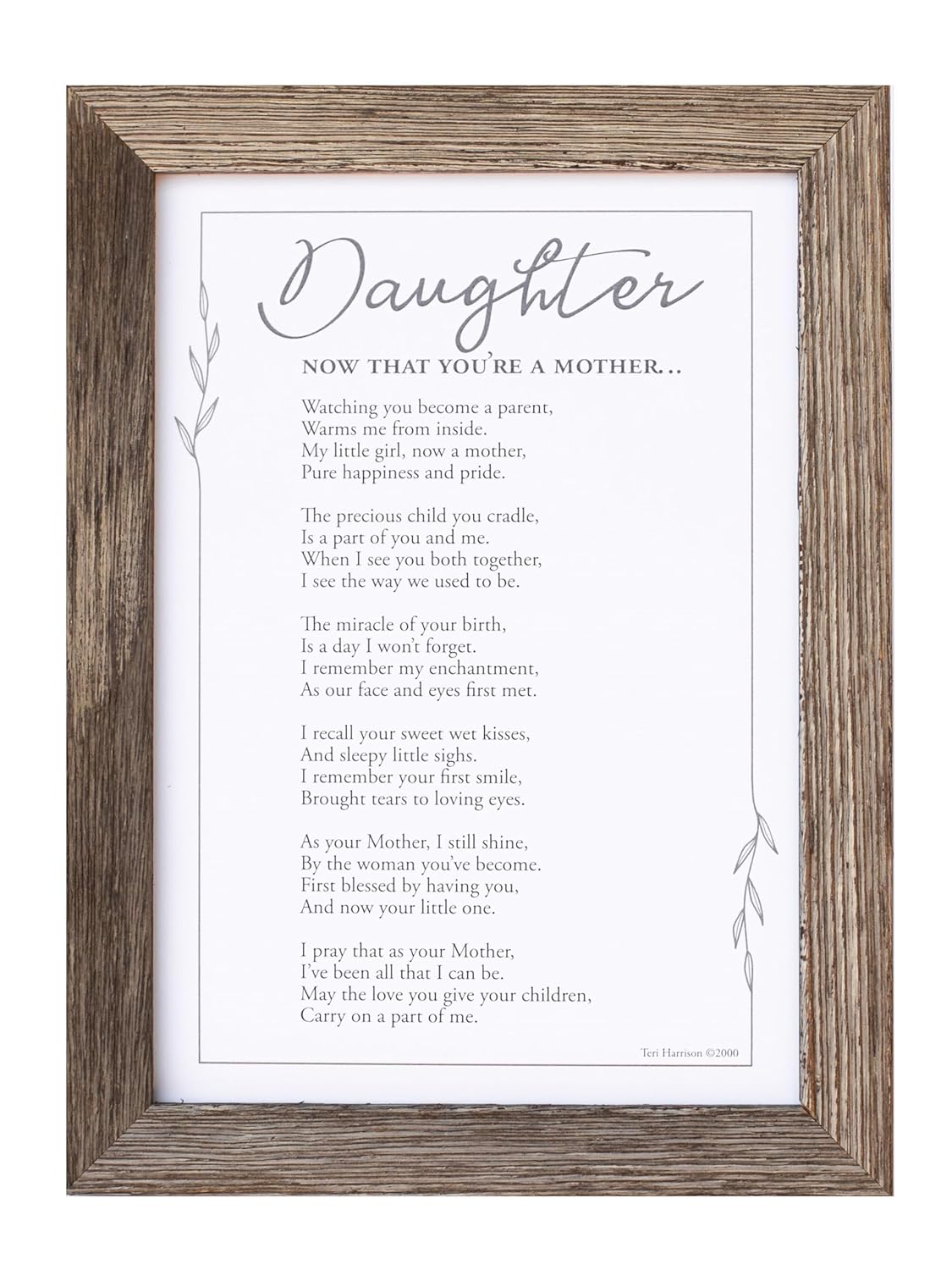 Now That Youre a Mother Frame - Gift for Daughter from Mom