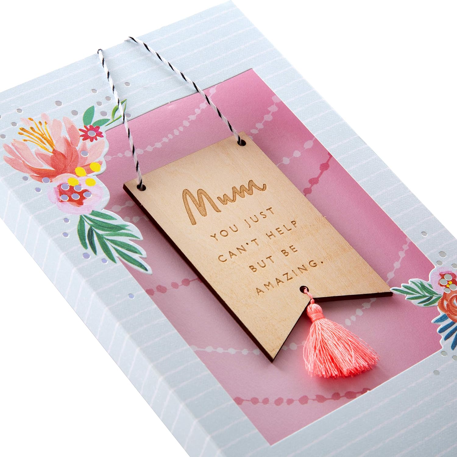 Hallmark Birthday Card for Mum with Wooden Keepsake 1