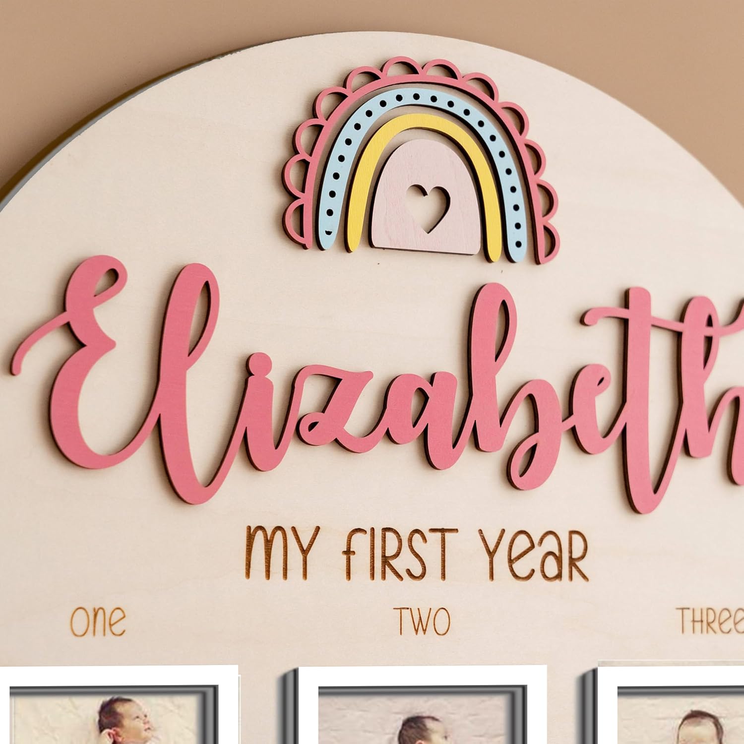 V-DECORPARKS 12 Month Baby First Year Photo Frame