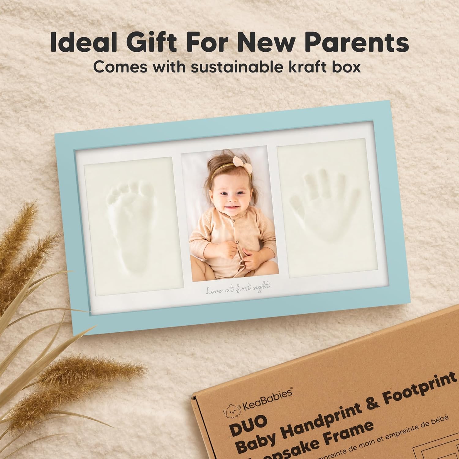KeaBabies Baby Hand and Footprint Kit Frame