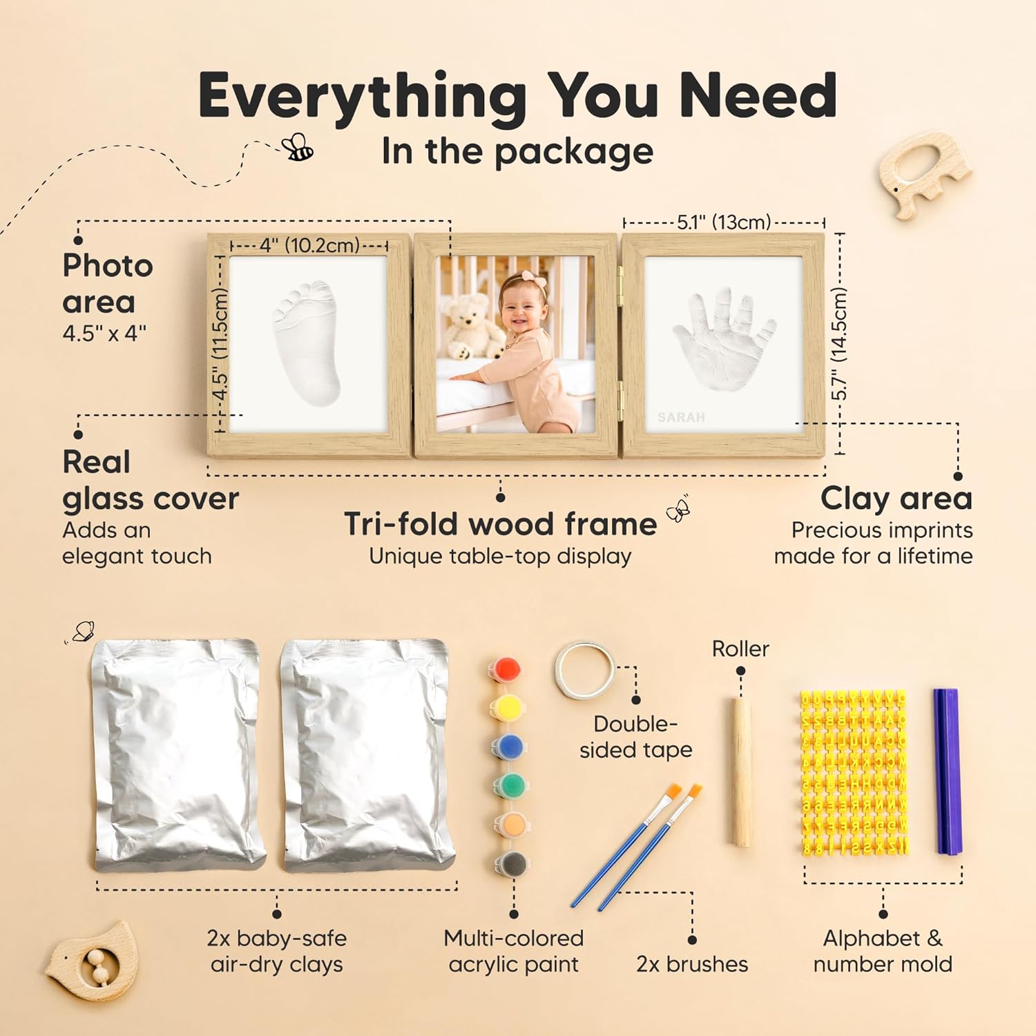 KeaBabies Baby Shower Gift Memory Book Kit 1