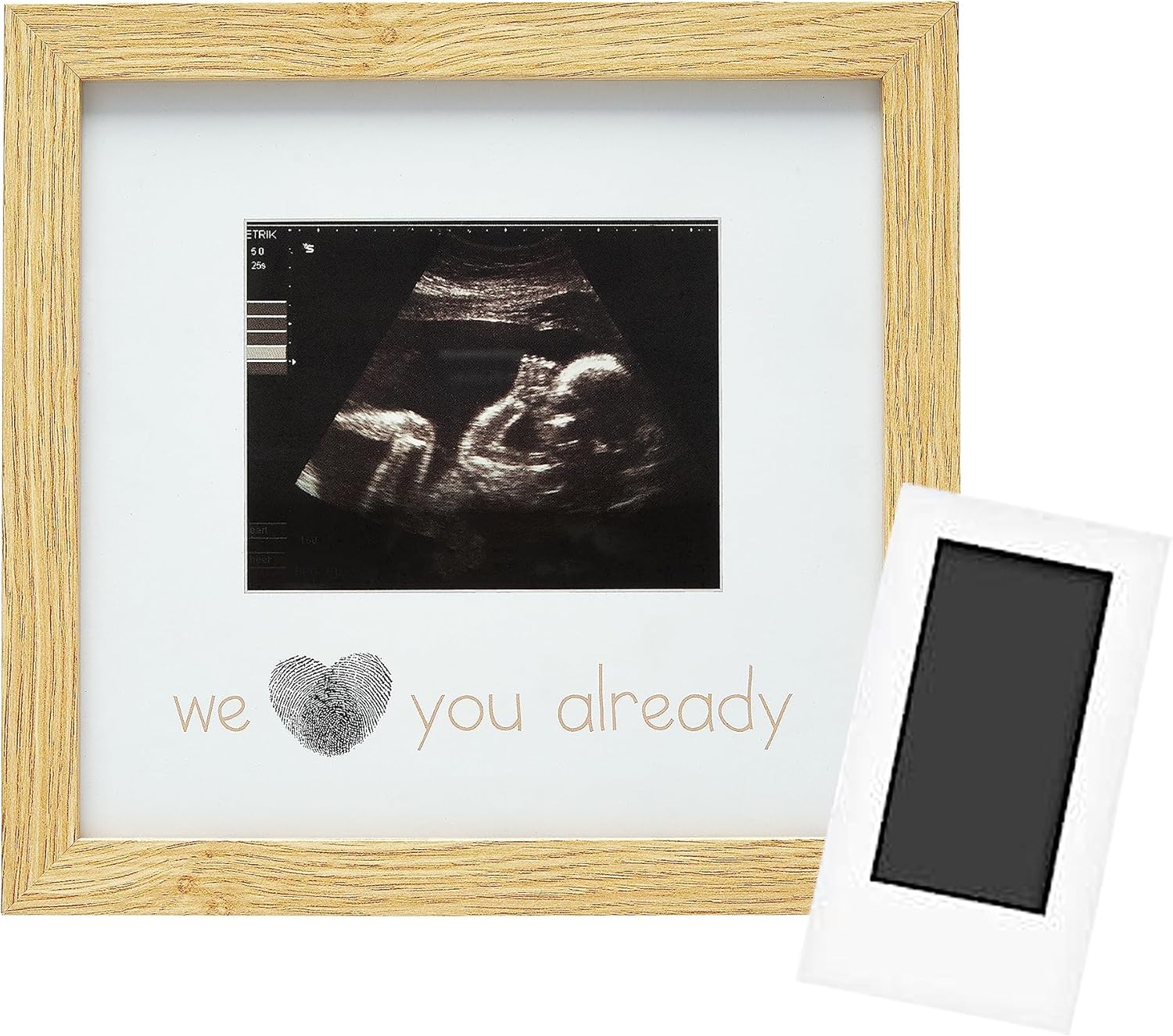 Reece Studio Thumbprint Sonogram Frame Gender Neutral Baby Keepsake