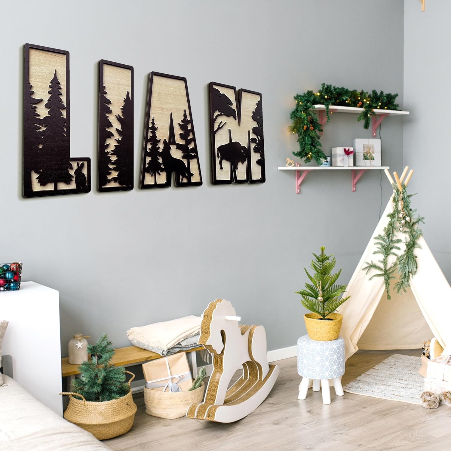 Personalized Wooden Name Sign for Nursery