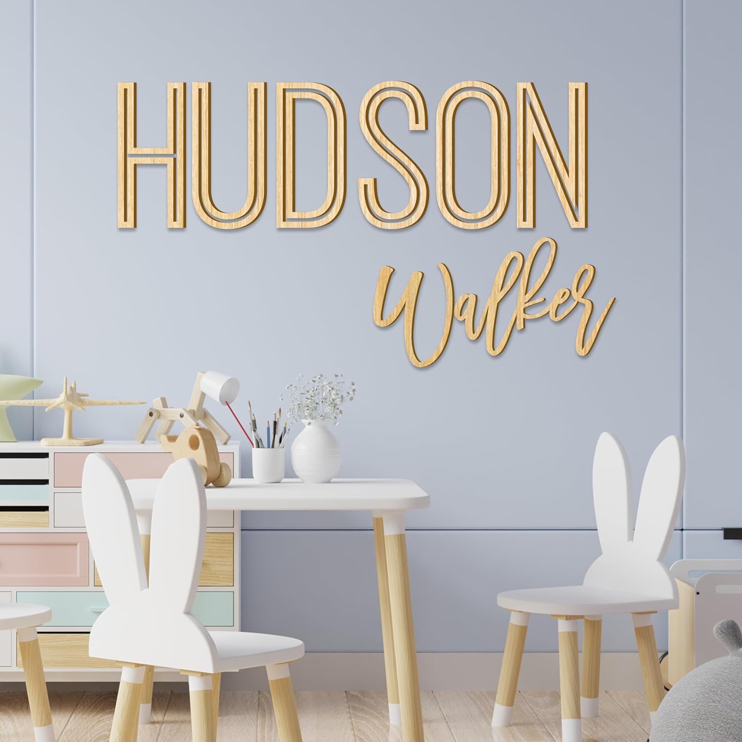 Personalized Wooden Baby Name Sign for Wall 1