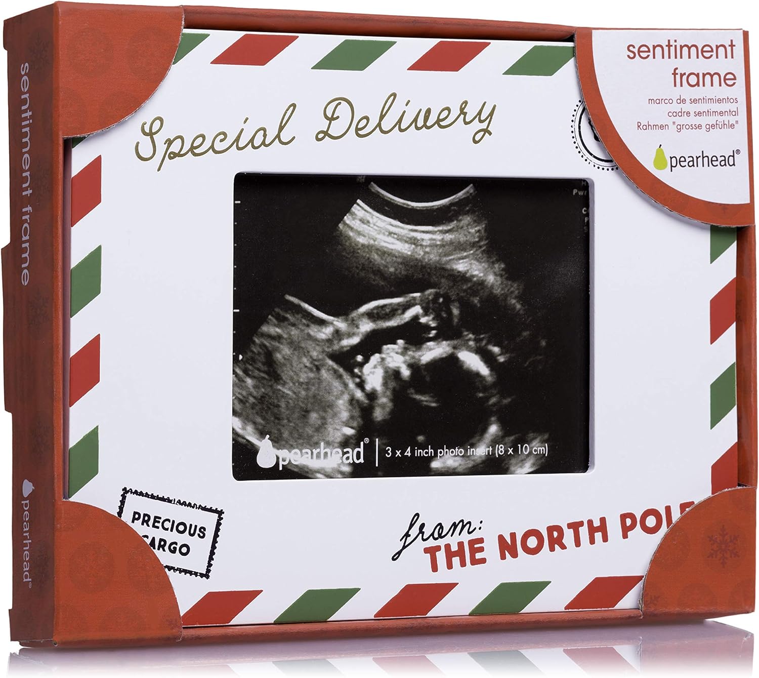Pearhead Holiday Sonogram Frame with Easel and Hanger