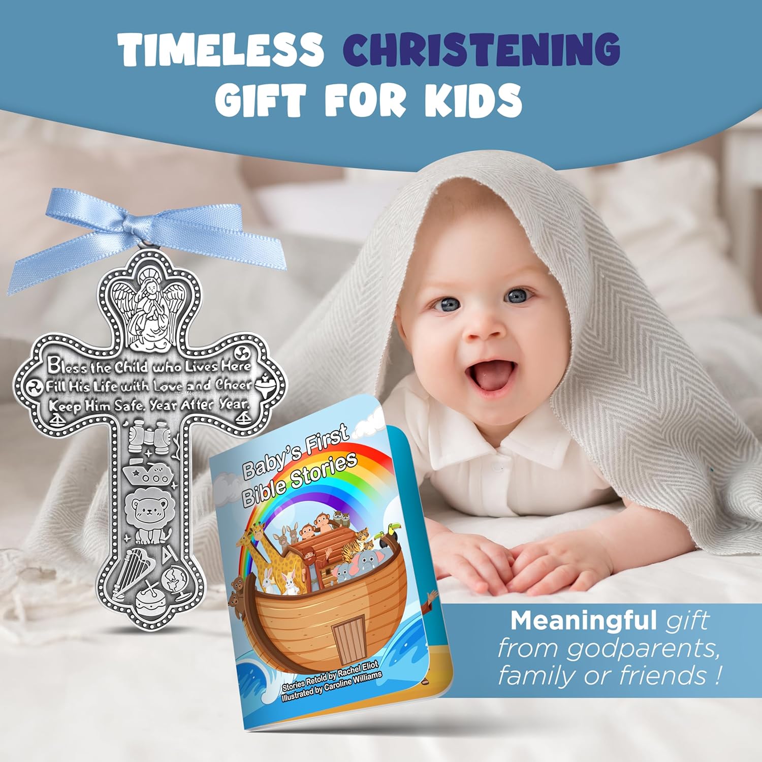 Imerance Baby Baptism Gift Set for Boys