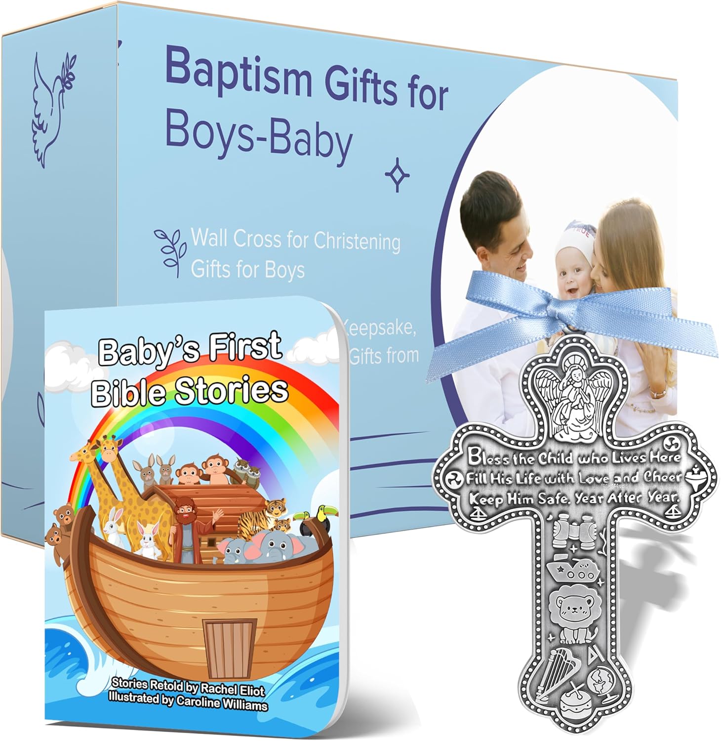 Imerance Baby Baptism Gift Set for Boys