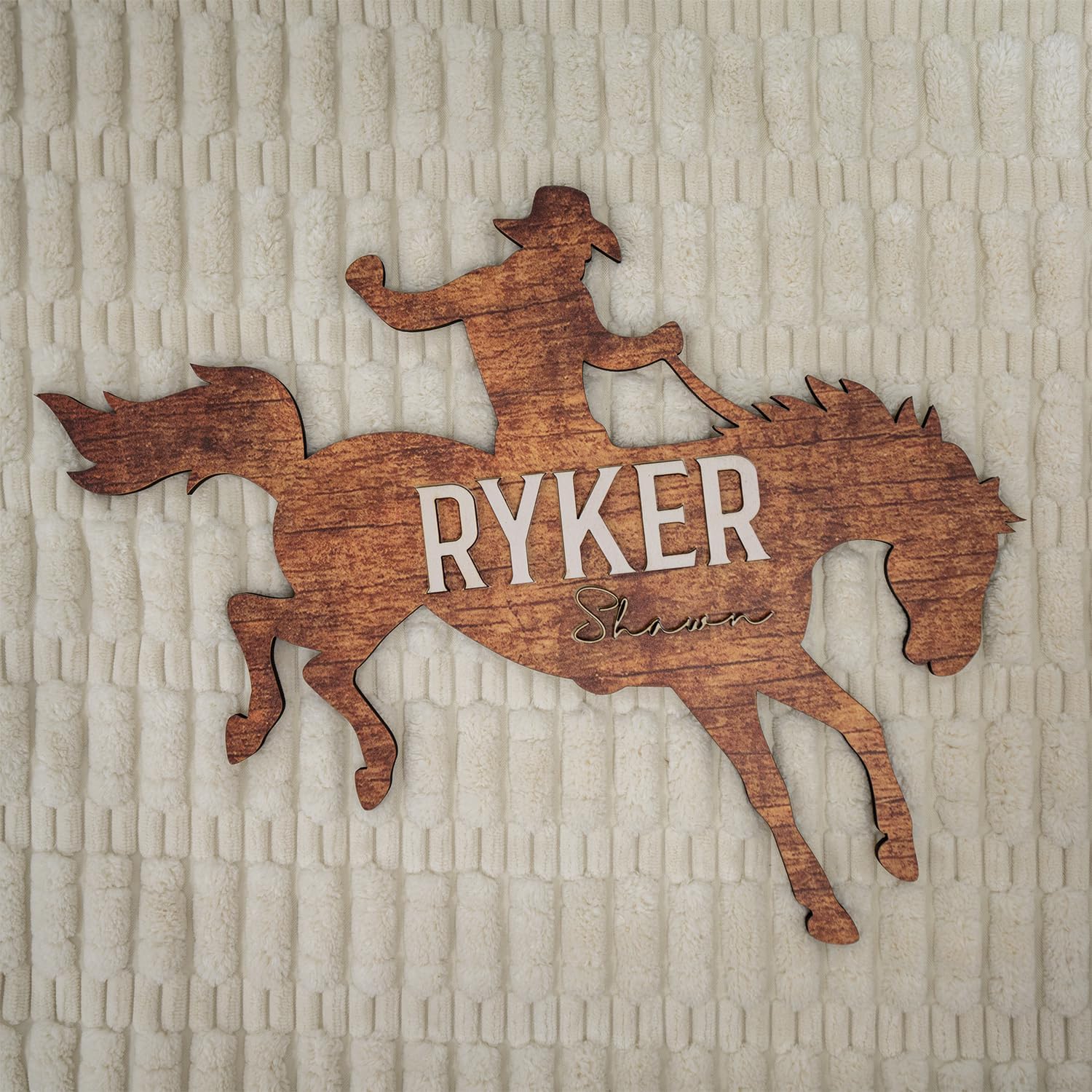 SWaddle AN Western Themed Name Plaque