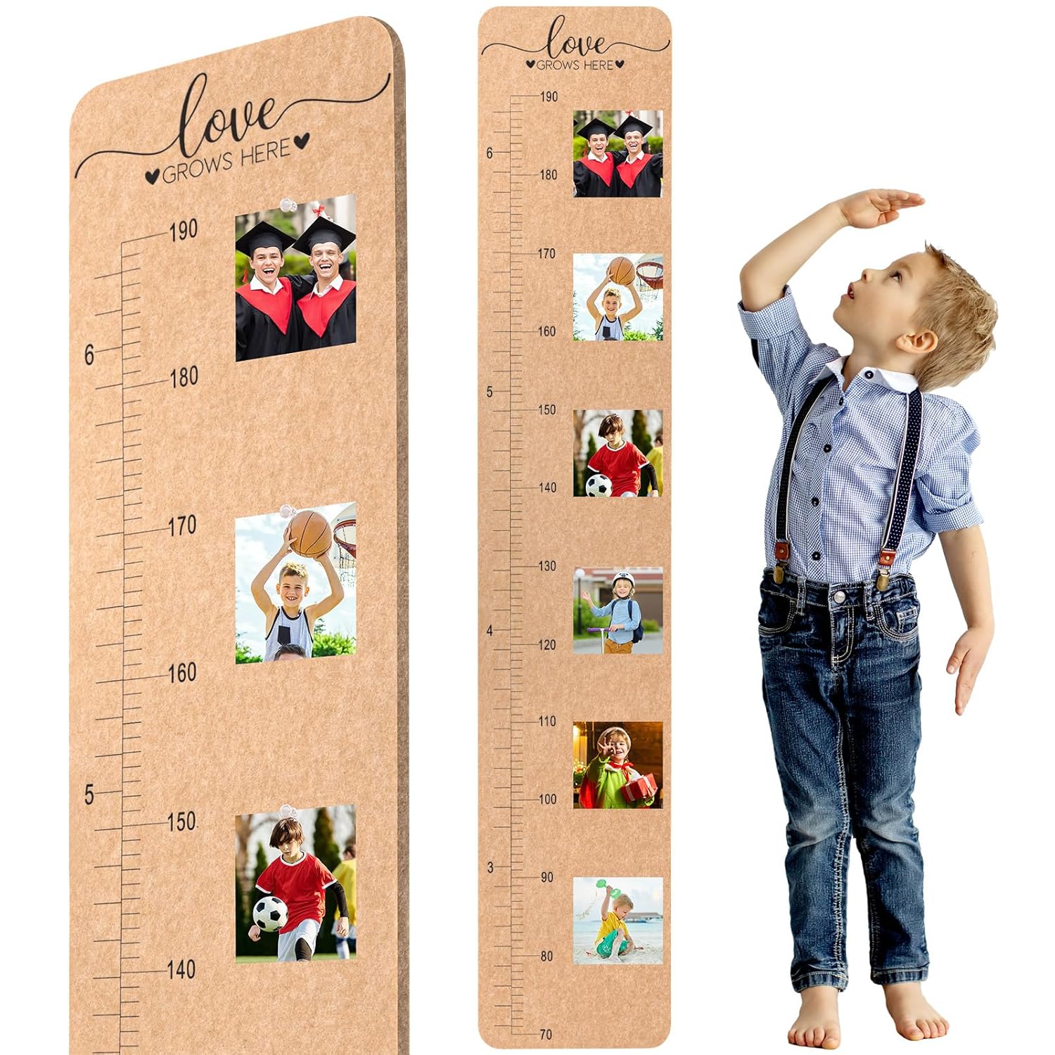 Briwooody Kids Growth Chart Wall Decor