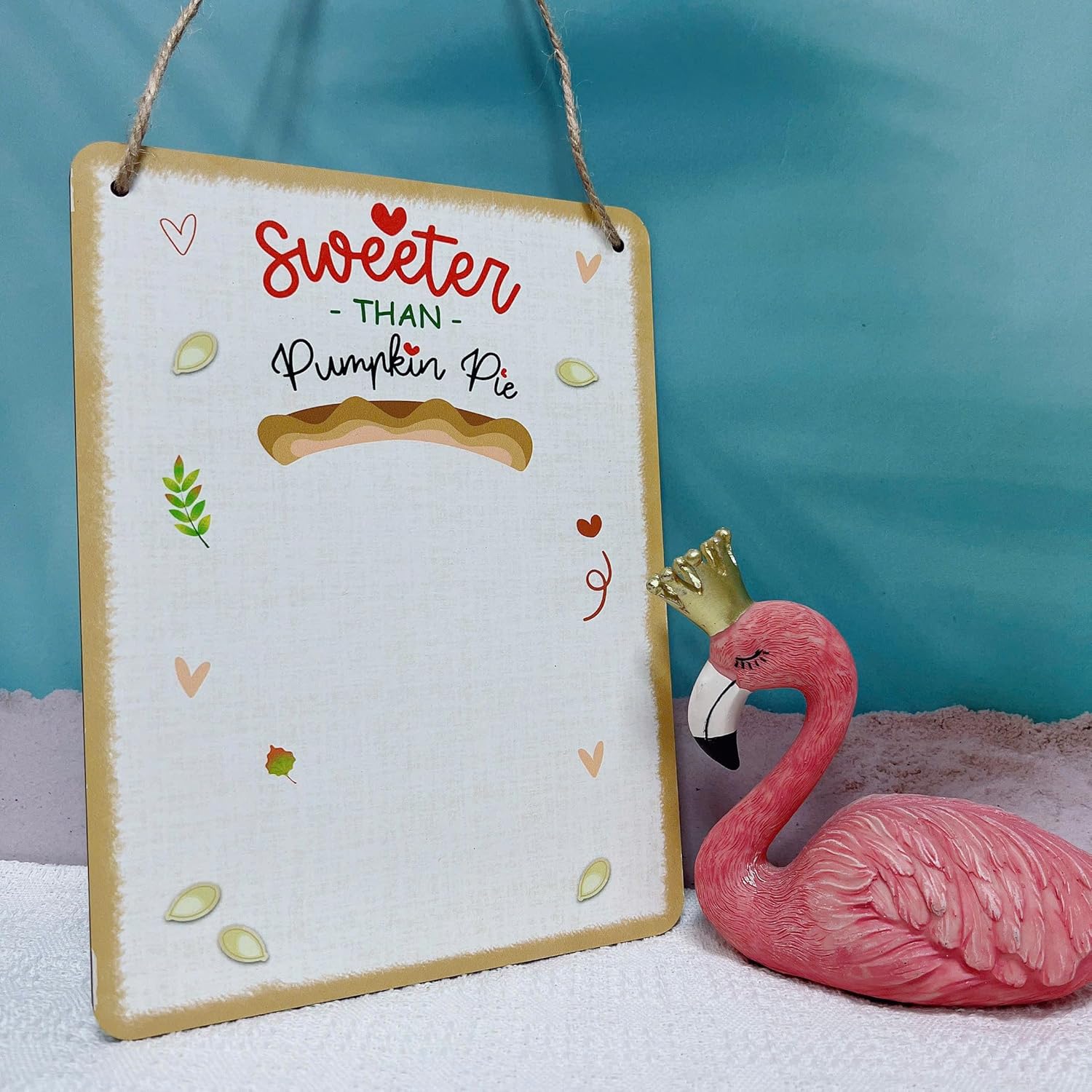 Babys First Thanksgiving Footprint Sign Wooden Hanging Art Craft Gift