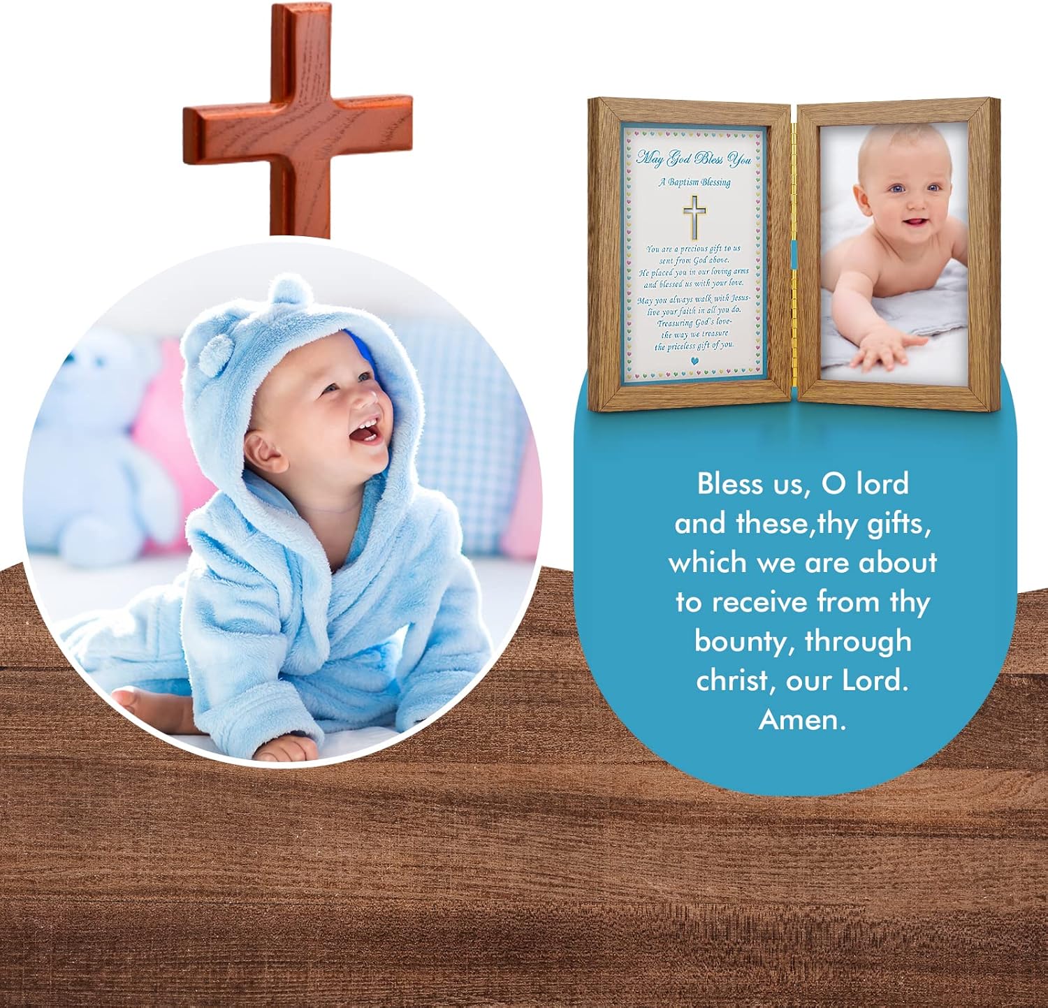 Yakucho Baptism Gift Frame for Boys