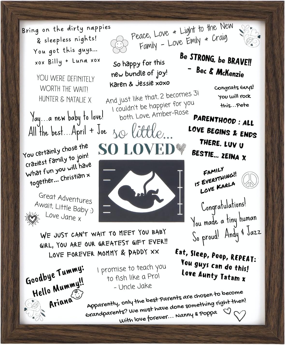 Baby Shower Guest Book Frame with Twin Option