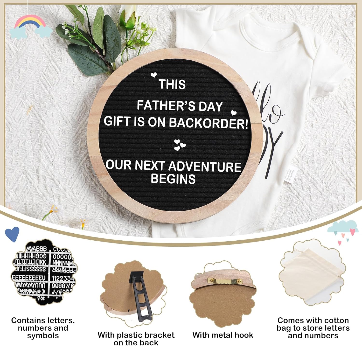 Canlierr 5Pcs Surprise Pregnancy Announcement Kit for Dad