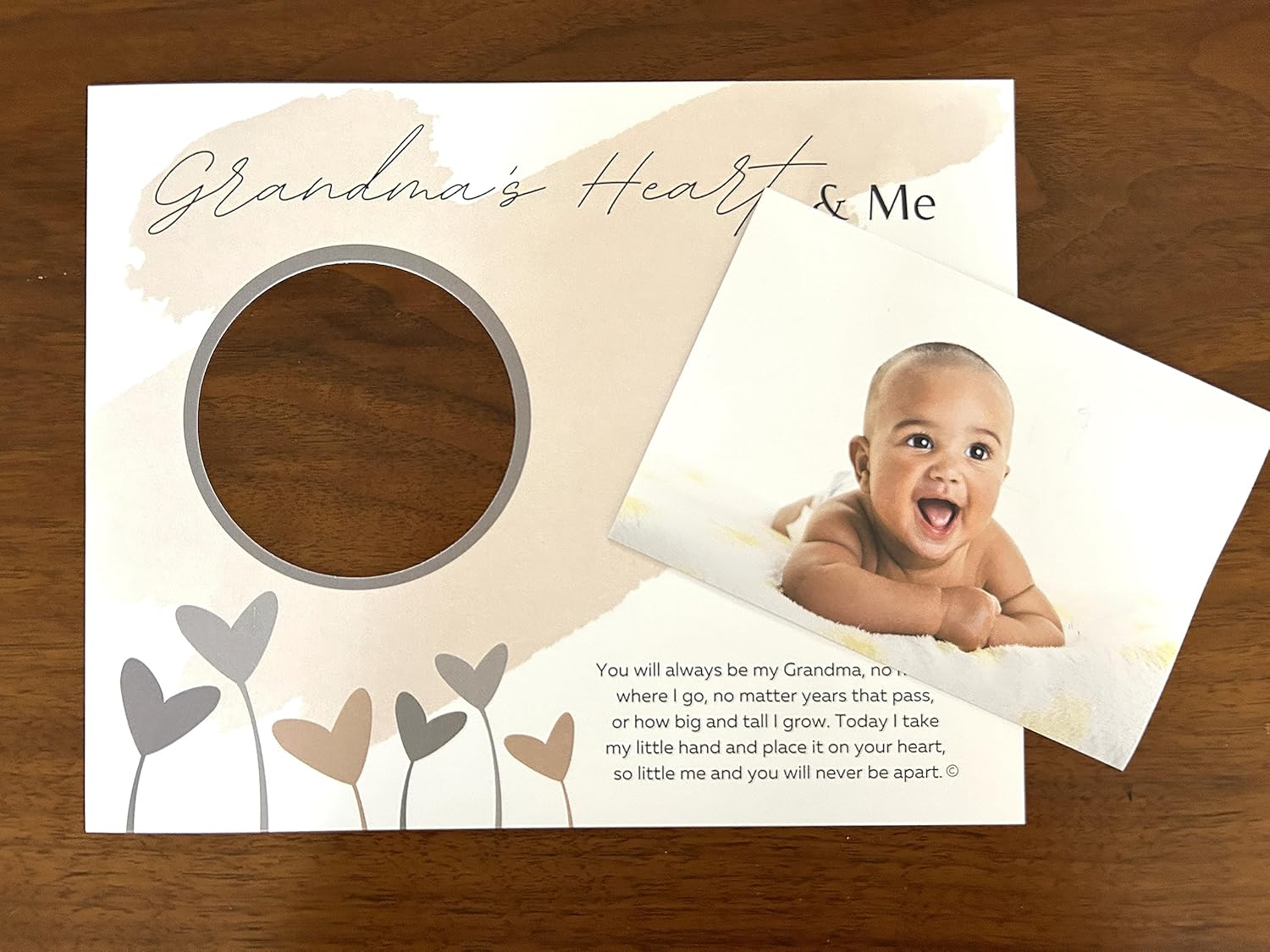 Grandparent Gift Co Baby Handprint Frame with Poetry - 8x10 Wall Display