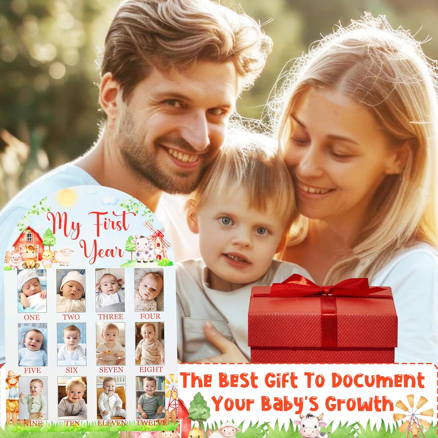 Cheerupp Farm Animal Themed 1st Year Photo Frame