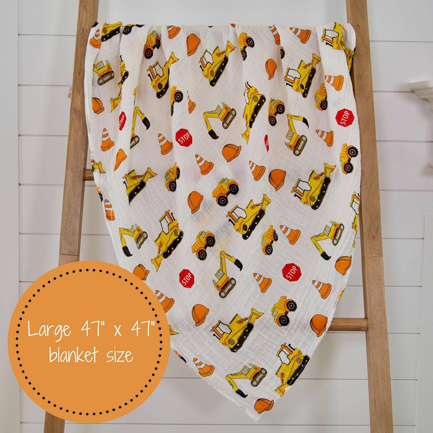 LollyBanks Construction Themed Swaddle Blanket