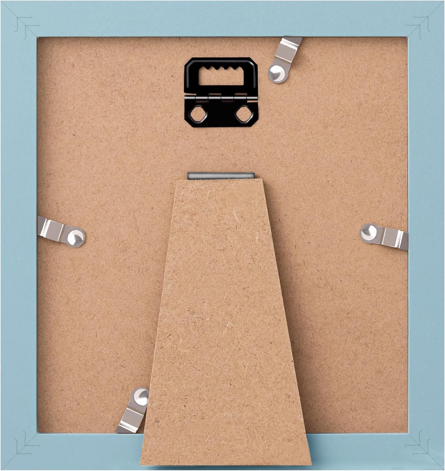 eletecpro Ultrasound Frame with Real Glass and 3 Mats 7x7 Baby Keepsake Frame for 3x4 Sonogram Photo Blue