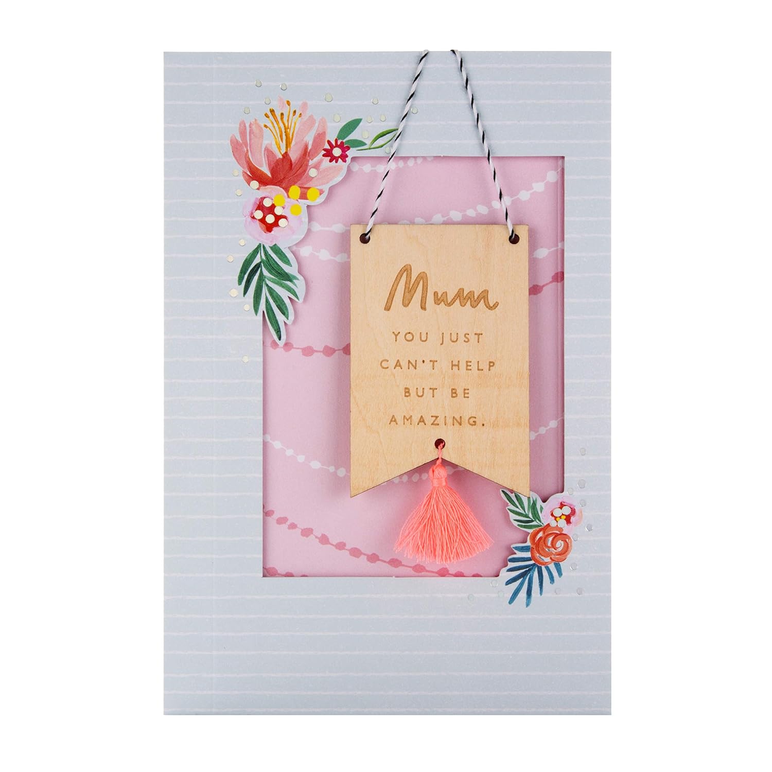 Hallmark Birthday Card for Mum with Wooden Keepsake 1