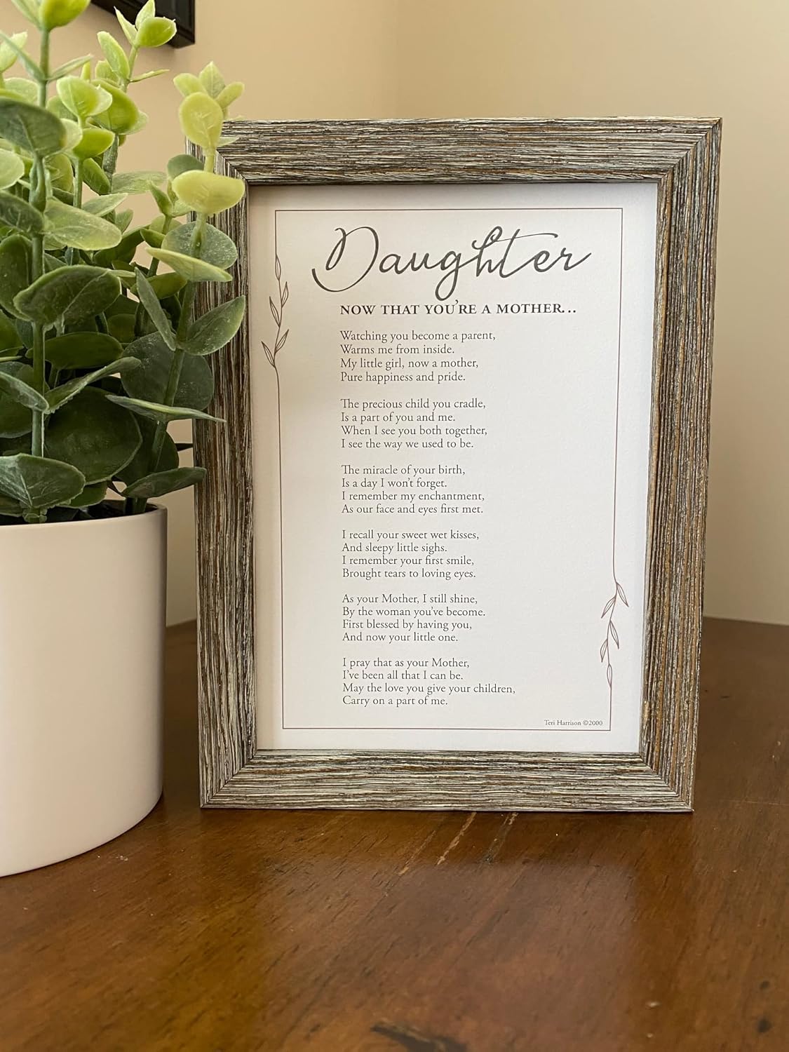 Now That Youre a Mother Frame - Gift for Daughter from Mom