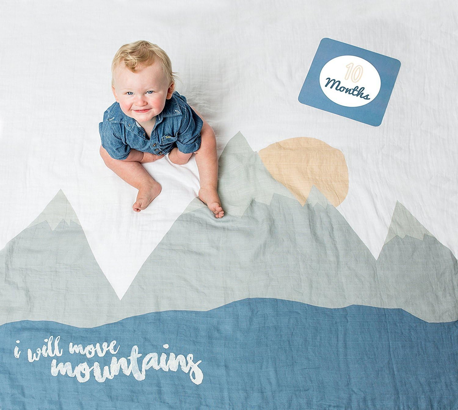 Lulujo Baby Milestone Blanket and Cards Set