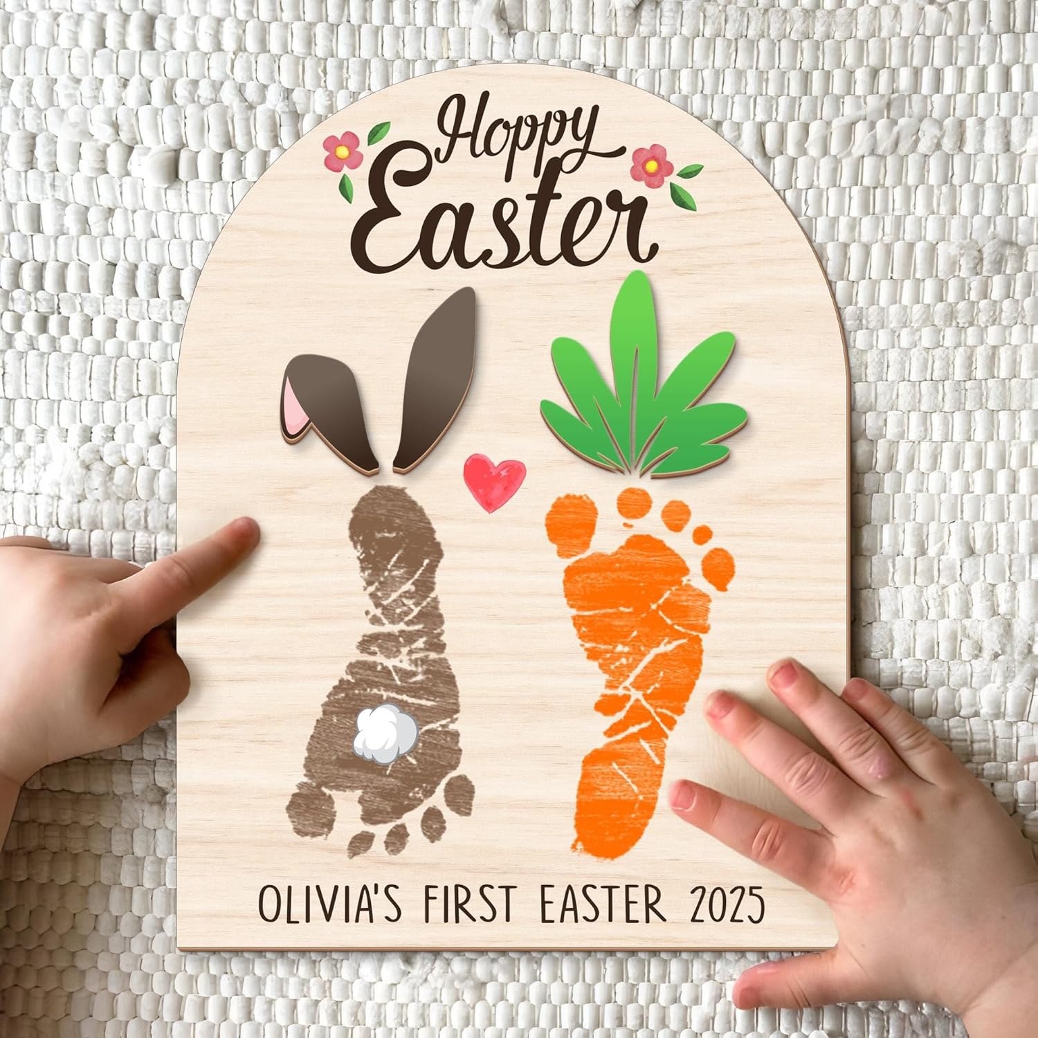 Personalized Babys First Easter Plaque with Name