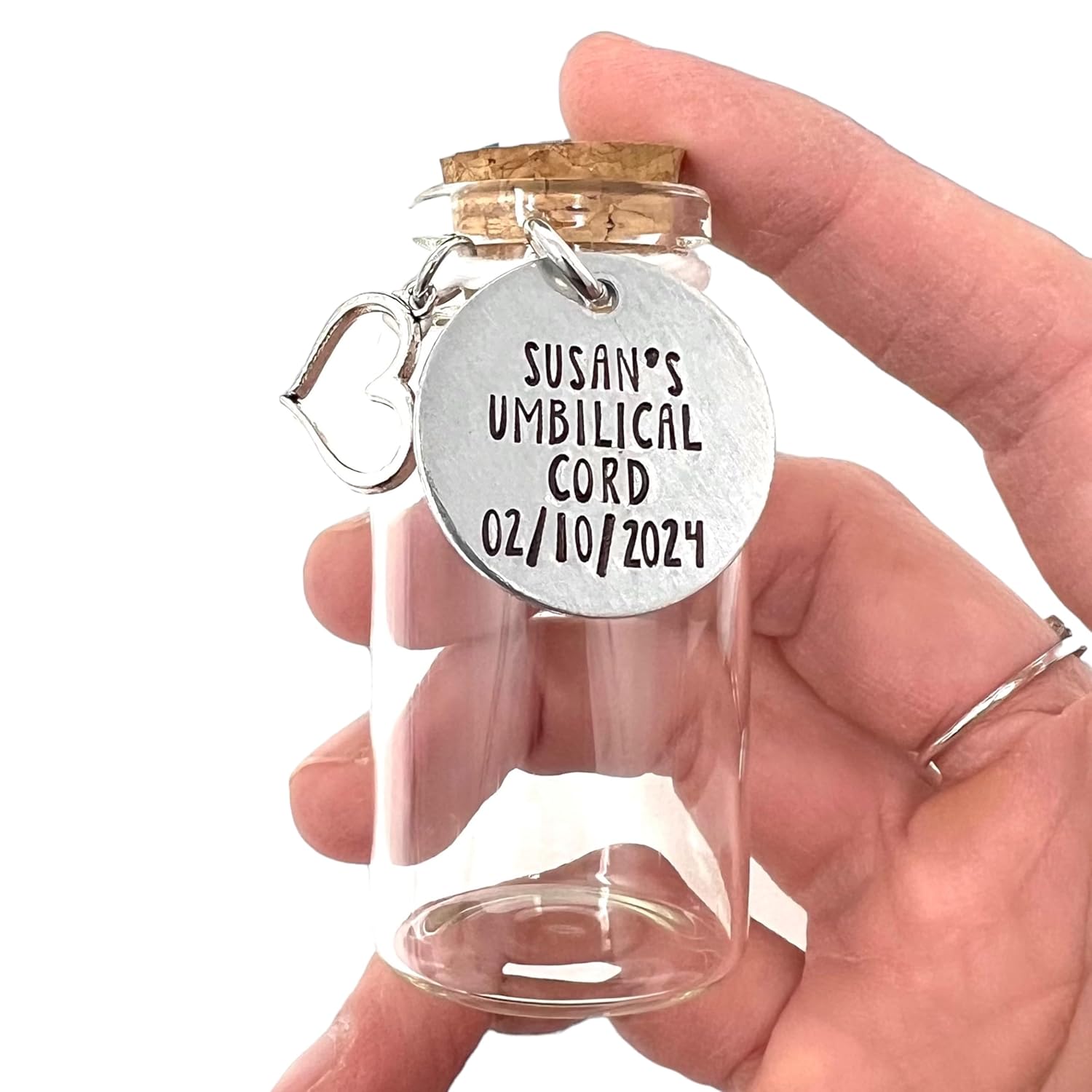 Umbilical Cord Keepsake Jar with Name and Date 1