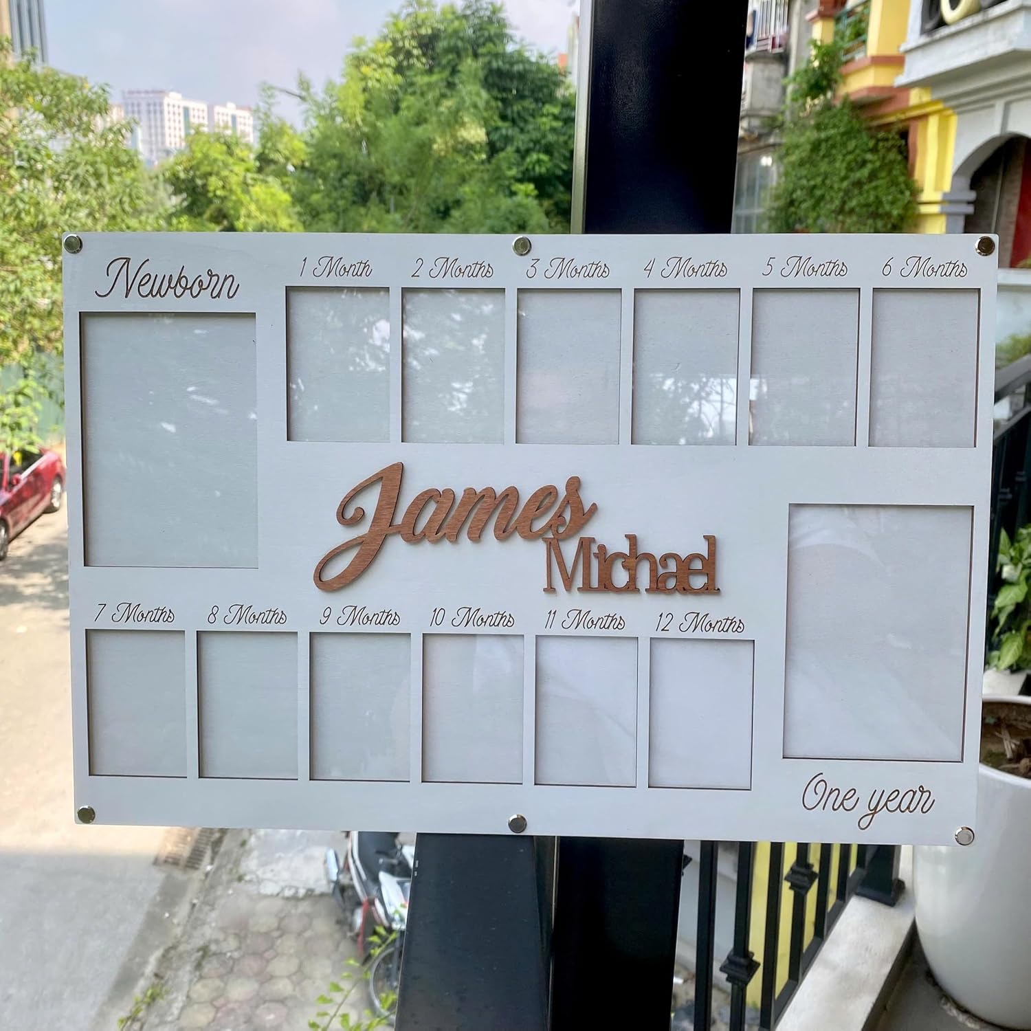 V-DECORPARKS My First Year Photo Frame - 12 Month Baby Decor