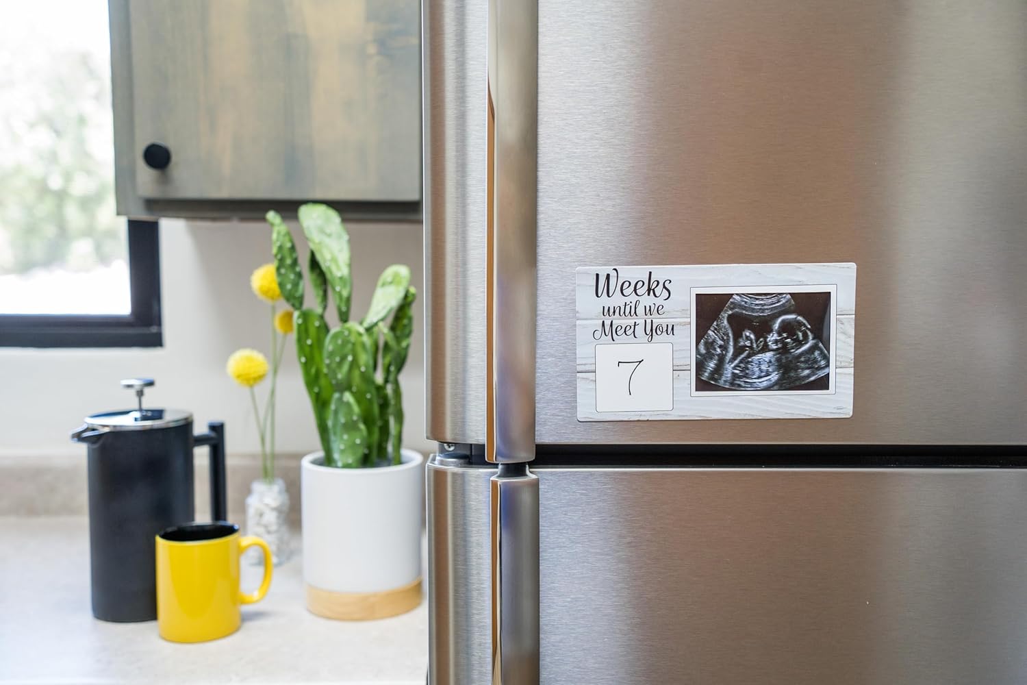 Brothers Bench Weeks Until We Meet You Magnetic Ultrasound Picture Frame