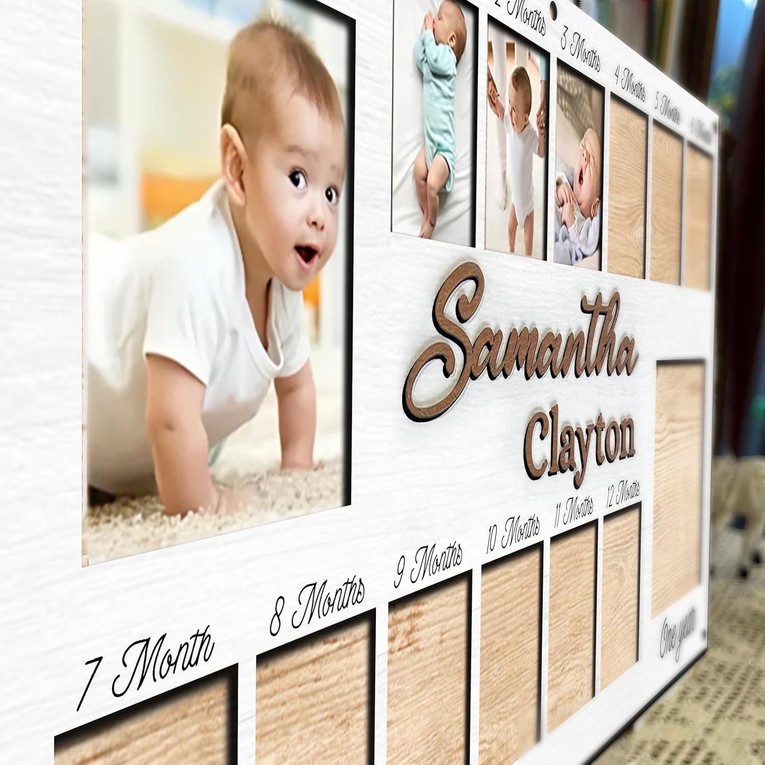 V-DECORPARKS My First Year Photo Frame - 0-12 Month Baby Decor